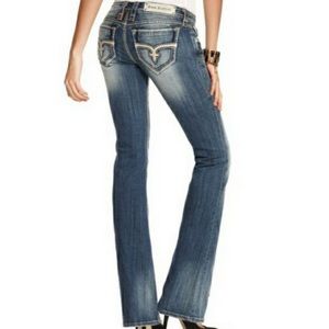 Rock Revival Blair Boot Jeans Distressed Size 31
